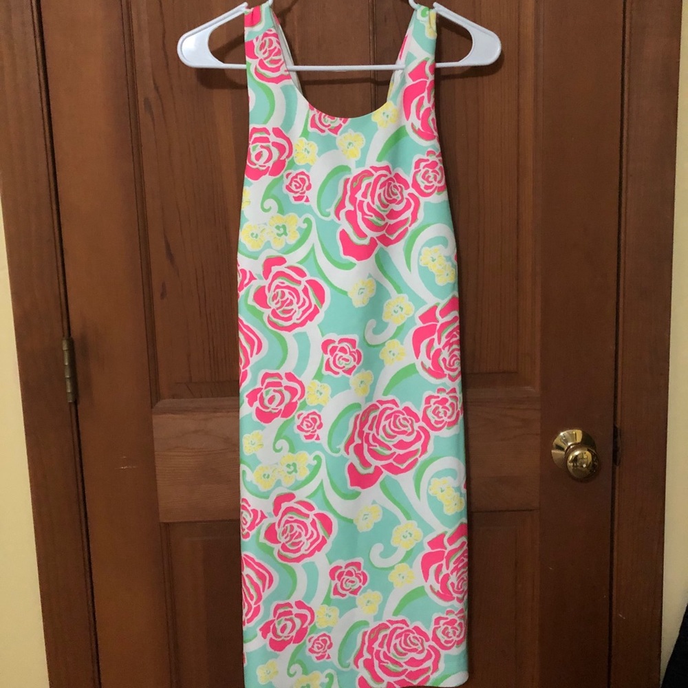 Sail to Sable Pink Floral Cross-back Dress